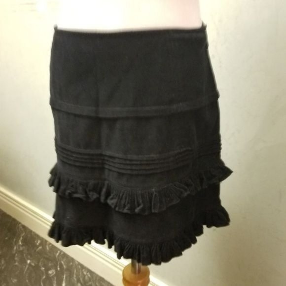 $275 Jill Stuart black corduroy mini skirt women's size 2 (261) - Picture 3 of 7
